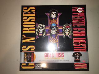 Guns N Roses Ltd Color Vinyl Record & T - Shirt Box Set Appetite For Destruction