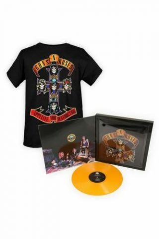 Guns N Roses Ltd Color Vinyl Record & T - Shirt Box Set Appetite for Destruction 3