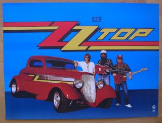 Zz Top Car French Concert Poster 