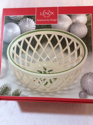 50 Off Lenox Holiday Open Weave Bread Basket Christmas Holiday