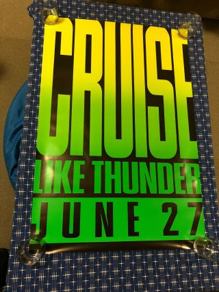Days Of Thunder Cruise Like Thunder Rolled Movie Poster Rare Not Folded 27 X 40