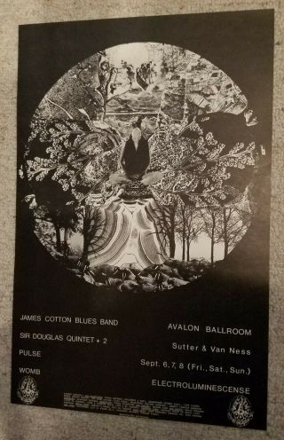 James Cotton/sir Douglas Fd136 1968 Avalon Ballroom Poster - Family Dog