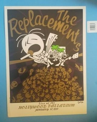 - The Replacements - Hollywood Palladium - Jan 1991 Poster 18 X 14 "