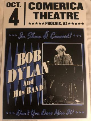 Bob Dylan Tour Poster Phoenix Arizona 2018 Opening Night.