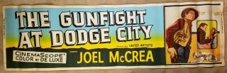 The Gunfight At Dodge City Joel Mccrea 1959 24x82 Movie Poster Banner