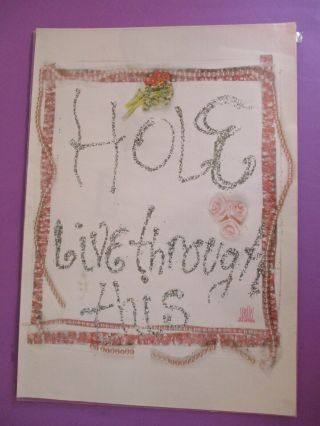 Hole Live Through This 1994 Uk Promo Poster Courtney Love Grunge