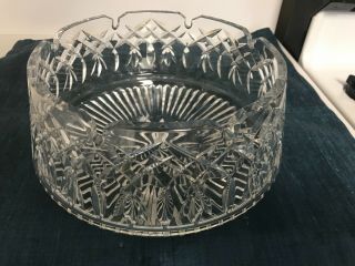Stunning Vintage Large 9 3/4 " Waterford Cut Crystal Centerpiece Bowl