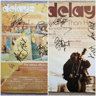 Delays Signed Tour Posters X2 Oasis Blur