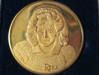 Reba Mcentire Bronze Silver Dollar Size Commemorative Coin - 1988 (proof Finish)