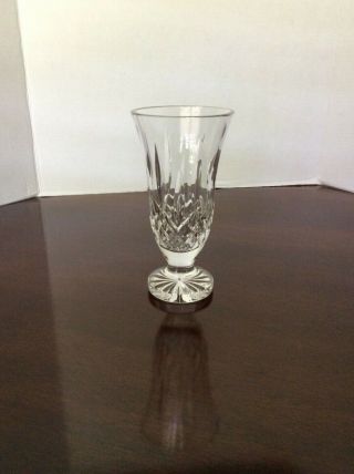 Waterford Crystal Footed Vase Made In Ireland Lismore Pattern & Signature Mark