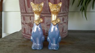 Noritake Art Deco Lustre Ware Cats Salt & Pepper Shakers Set