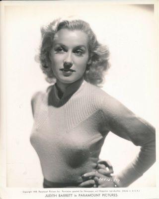 Judith Barrett 1939 Paramount 8 X 10 Stunning Lovely Glamour Photo Vv