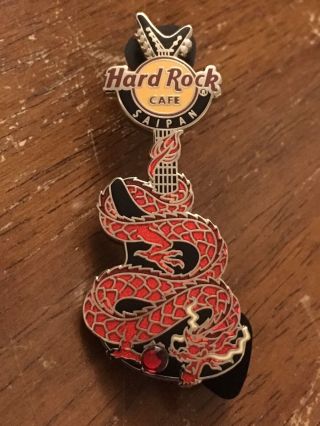 Hard Rock Cafe Saipan Dragon Guitar Series Pin,