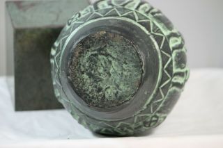 Vintage Greco Roman Motif Hand Crafted Pottery Vase Made In Spain 7