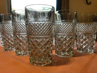 Set Of 12 Vintage Anchor Hocking Wexford Pattern Tumblers/water Glasses Euc