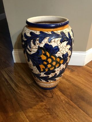 Large Italian Vase Hand Painted