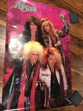 Vintage 1987 Funky Enterprises Poison Poster Rare 3110 - Rock N Roll