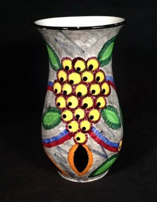 German Art Deco Eva Zeisel Smf Schramberg Gobelin Geometric Pottery Vase