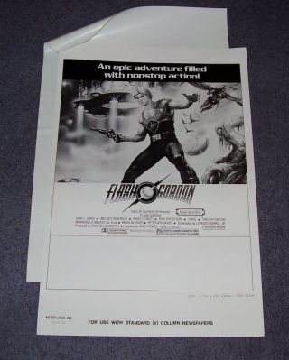 Flash Gordon 1980 Newspaper Ad Slicks Sam J Jones - Sci - Fi Film