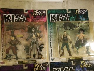 KISS PSYCHO CIRCUS FIGURES SET OF 4 NIB 1998.  All in boxes. 2