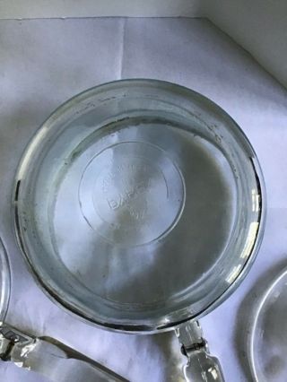 Vintage 3 piece Pyrex 6283 Flameware Glass Double Boiler Pot with Lid 1 1/2 qt 6