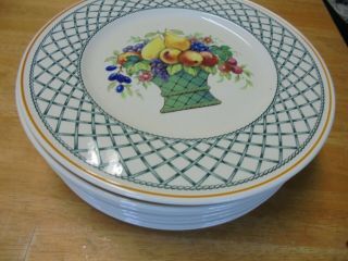 Set Of 8 Villeroy And Boch " Basket " Salad Plates - Made In Germany