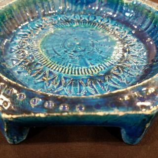 Mid Century Bitossi Ceramic - Aldo Londi - Rimini Blue Ashtray - Italy 8