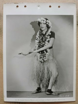 Martha Raye In A Grass Skirt Leggy Key Set Portrait Photo 1938 Waikiki Wedding