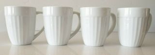 Corning Ware French White Mugs Cups Set Of 4 Porcelain Coffee Hot Chocolate