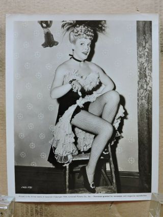 Collette Lyons In Fishnet Stockings Leggy Pinup Portrait Photo 1944 Frisco Sal