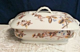 Marx Gutherz Carlsbad Austria Covered Vegetable Bowl Casserole Dish Yellow Rose
