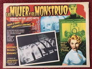 Four - Sided Triangle Barbara Payton Hammer Mexican Lobby Card Terence Fisher