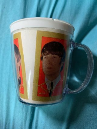 Vintage The Beatles Plastic Cup Mug Coffee Nems Ent Ltd Ringo George Paul John