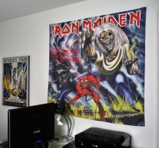 Iron Maiden The Number Of The Beast Huge 4x4 Banner Poster Tapestry Flag Cd