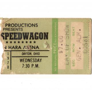 Rainbow & Reo Speedwagon Concert Ticket Stub Dayton Oh 5/31/78 Ronnie James Dio