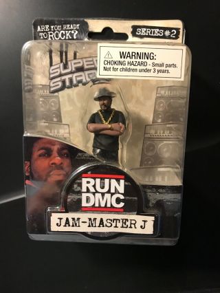 2009 Rap Stars Series 2 Moc 3.  5 " Run Dmc Jam Master J Rip Figure Dj