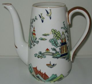 Coalport Chinese Willow Coffee Pot No Lid