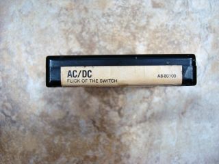 AC/DC 1983 Flick Of The Switch 8 Track Tape Rare Collectible 3
