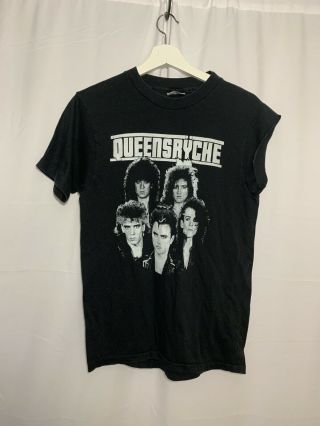 Queensryche - Rage For Order Tour 1986 · Black/white T - Shirt Size Medium