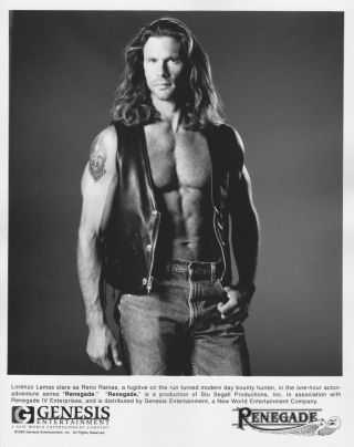 Lorenzo Lamas Shows Off His Chest 1995 Portrait For Tv.  Renegade