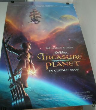 Rolled 2002 Walt Disney Treasure Planet 1 Sheet Movie Poster 2 Side Hi Grade