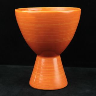 Mccoy Harmony Line Orange Planter Vase - 7 - 1/8 " Tall - Mid Century Modern Mcm