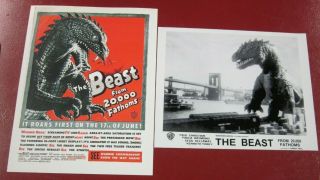 The Beast From 20,  000 Fathoms Dinosaur - - 8x10 Print Photo,  Print Ad