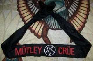 Vintage 1980s Motley Crue Shout At The Devil Headband Bandana Banner Tapestry