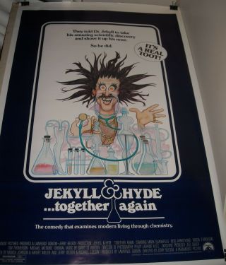 Rolled 1982 Jekyll & Hyde Together Again 1 Sheet Movie Poster Mark Blankfield