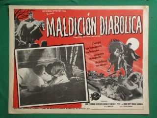 Curse Of The Undead Horror Cemetery Maldicion Diabolica Mexican Lobby Card 1