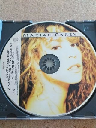 Mariah Carey Picture Disc Cd Single,  Love Takes Time 1990 Uk