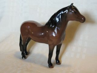 Vintage Beswick Horse Dartmoor Pony Brown Gloss Model No.  1642 Retired