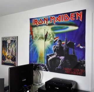 Iron Maiden 2 Minutes To Midnight Huge 4x4 Banner Fabric Poster Tapestry Flag