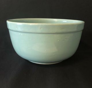 Vintage Mccoy Art Pottery Mixing Bowl Aqua Green 8 " X 4 1/4 " Usa